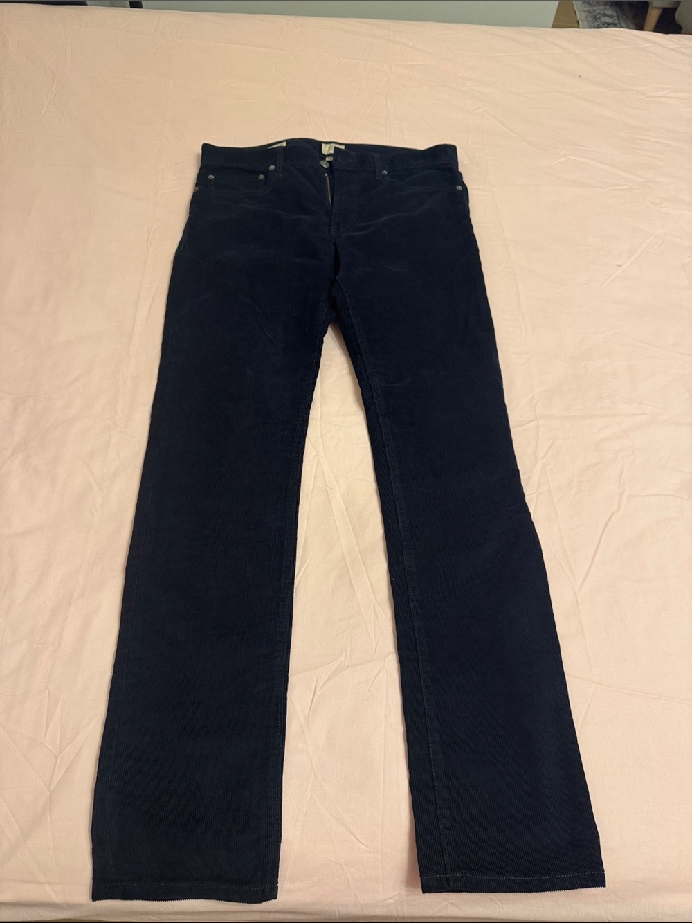 J Crew Men Navy Blue Corduroy Jeans